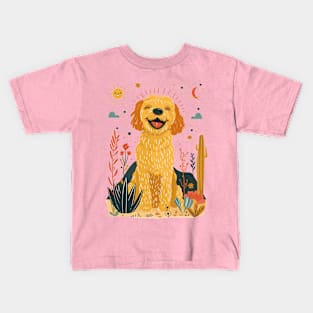 Happy GoldenDoodle Dog Kids T-Shirt